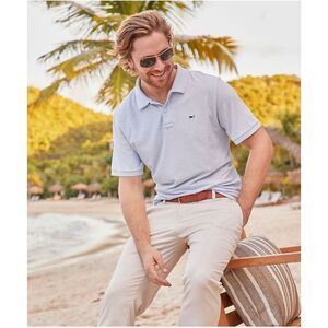 Vineyard Vines Edgartown Polo Large Mens Short  Sleeve Jake Blue Retails 95.00